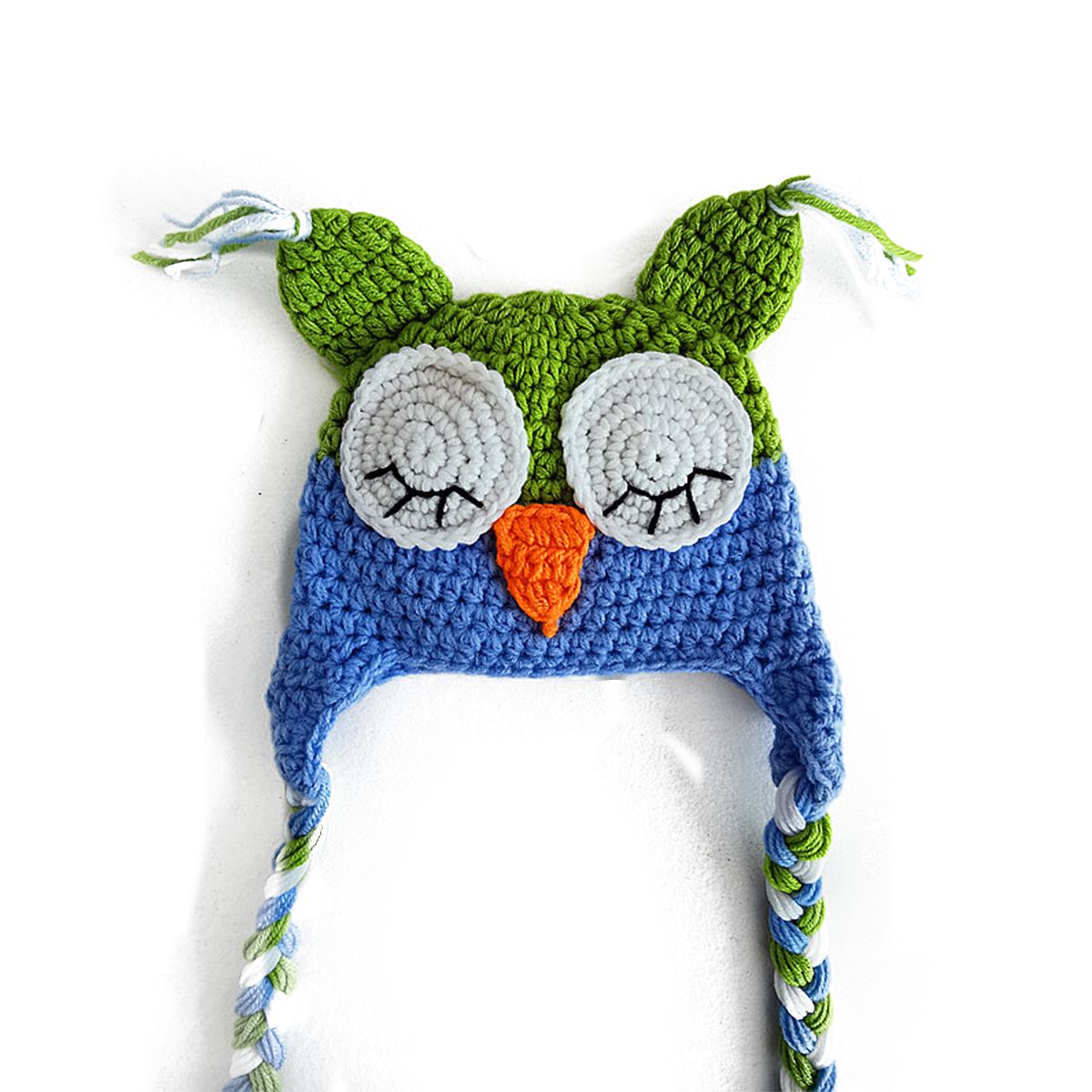 Baby Knitted Beanie Cute Owl with Big EarsHat Photo Prop for Baby Boys Girls