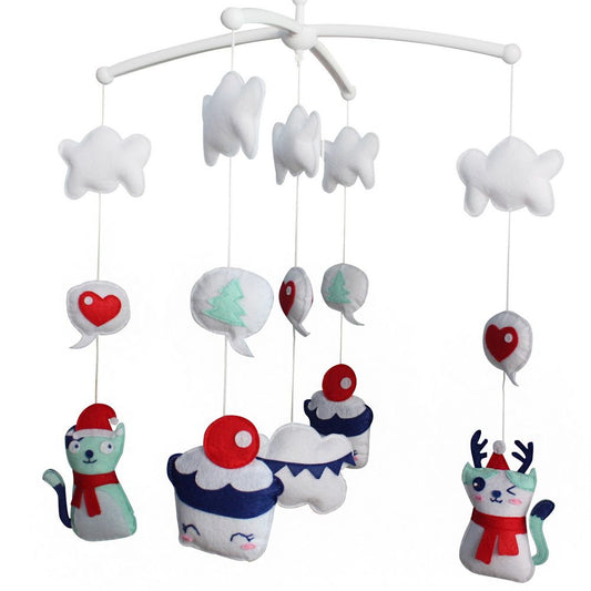 Handmade Nursery Decor Gift, Crib Toy, Crib Mobile [Winter]