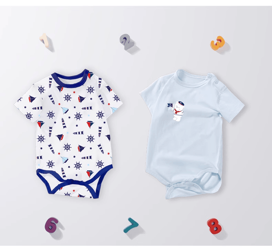 baby-boys 2-pack Short Sleeve Variety Onesies Bodysuits