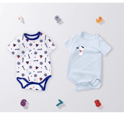 baby-boys 2-pack Short Sleeve Variety Onesies Bodysuits