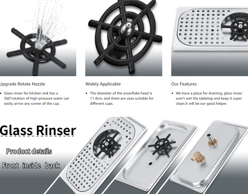 PSFC121 coffee cup cleaner, baby bottle cleaner, kitchen sink accessories, SUS water pot rinse, kitchen cleaning equipment, bar glass rinse accessories, Kitchen sink glass dishwasher high pressure