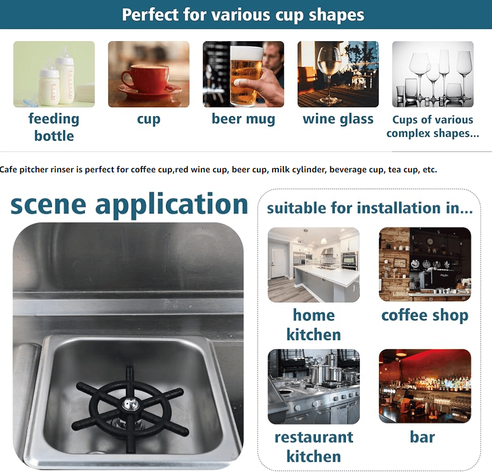 PSFC101 Coffee Cup Cleaner Baby Bottle Cleaner Kitchen Cleaning Equipment Glass cup washer, high pressure washing cupware SUS water pot washing beer cup milk cup strong cleaning machine household