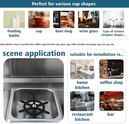 PSFC101 Coffee Cup Cleaner Baby Bottle Cleaner Kitchen Cleaning Equipment Glass cup washer, high pressure washing cupware SUS water pot washing beer cup milk cup strong cleaning machine household