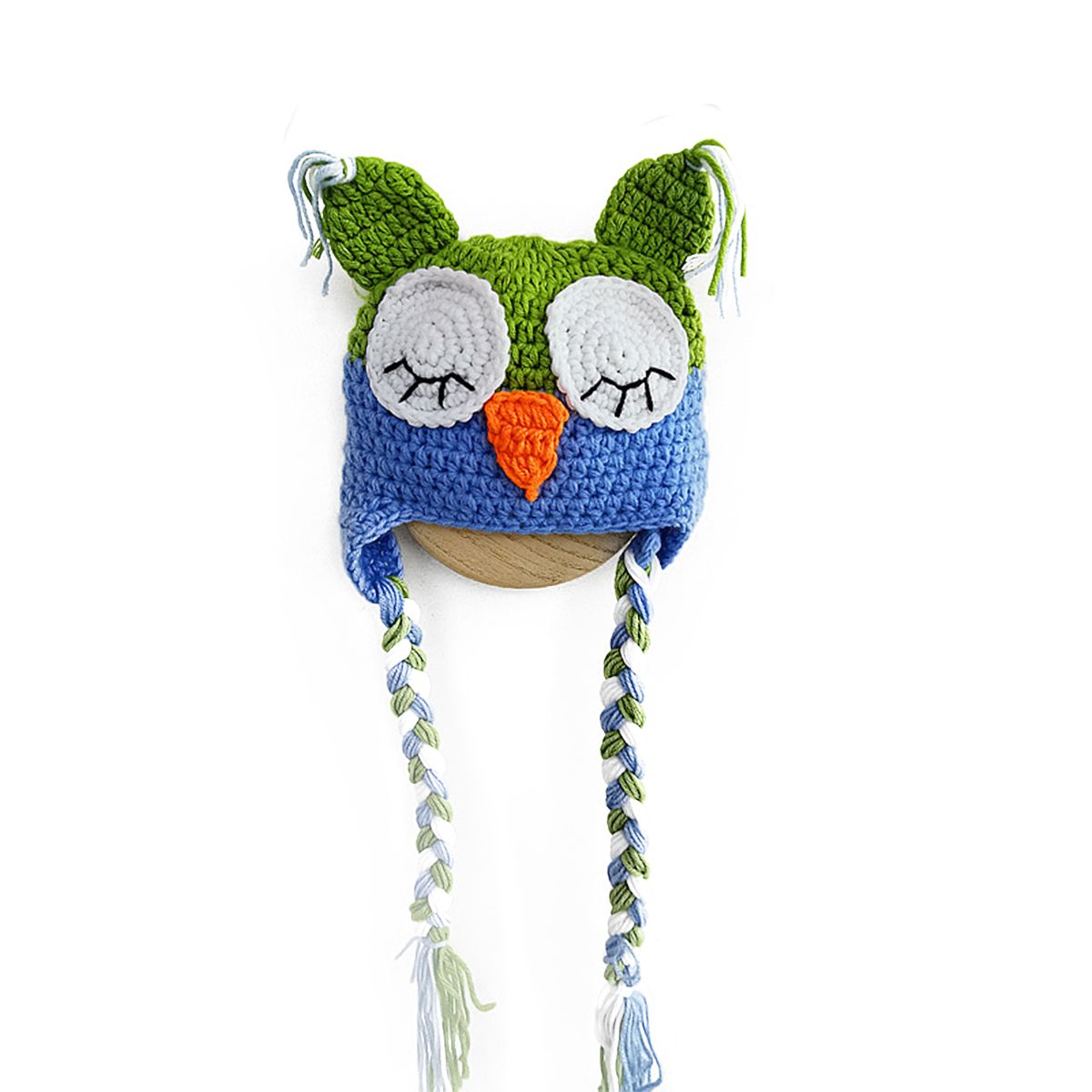 Baby Knitted Beanie Cute Owl with Big EarsHat Photo Prop for Baby Boys Girls