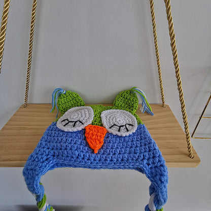 Baby Knitted Beanie Cute Owl with Big EarsHat Photo Prop for Baby Boys Girls
