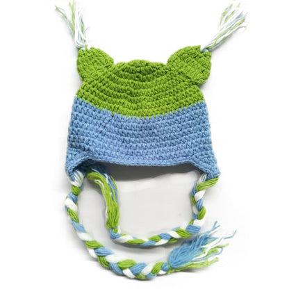 Baby Knitted Beanie Cute Owl with Big EarsHat Photo Prop for Baby Boys Girls