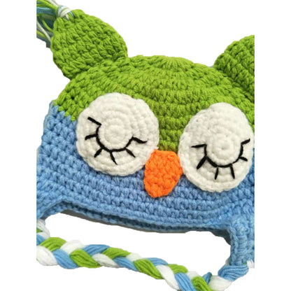Baby Knitted Beanie Cute Owl with Big EarsHat Photo Prop for Baby Boys Girls