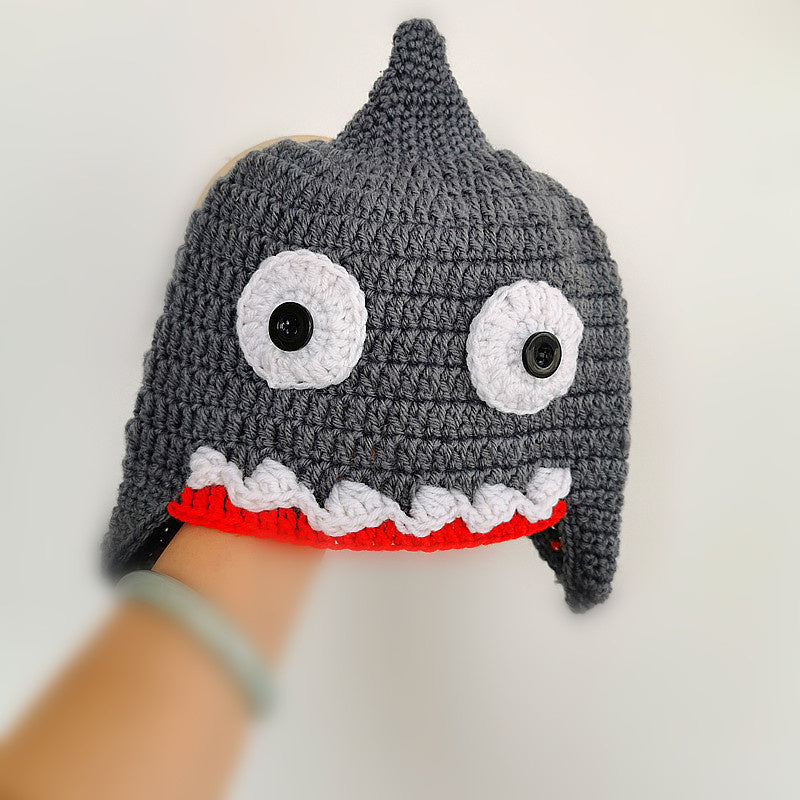 Baby Knitted Beanie Cute Hat Shark Hat Photo Prop for Baby Boys Girls