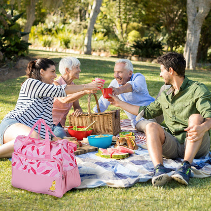 5Pcs Baby Nappy Diaper Bags Set Mummy Diaper Handbags with Diaper Pad Food Bag Bottle Bag Travel Tote Bags For Mom Dad