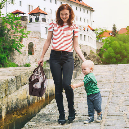 5Pcs Baby Nappy Diaper Bags Set Mummy Diaper Handbags with Diaper Pad Food Bag Bottle Bag Travel Tote Bags For Mom Dad