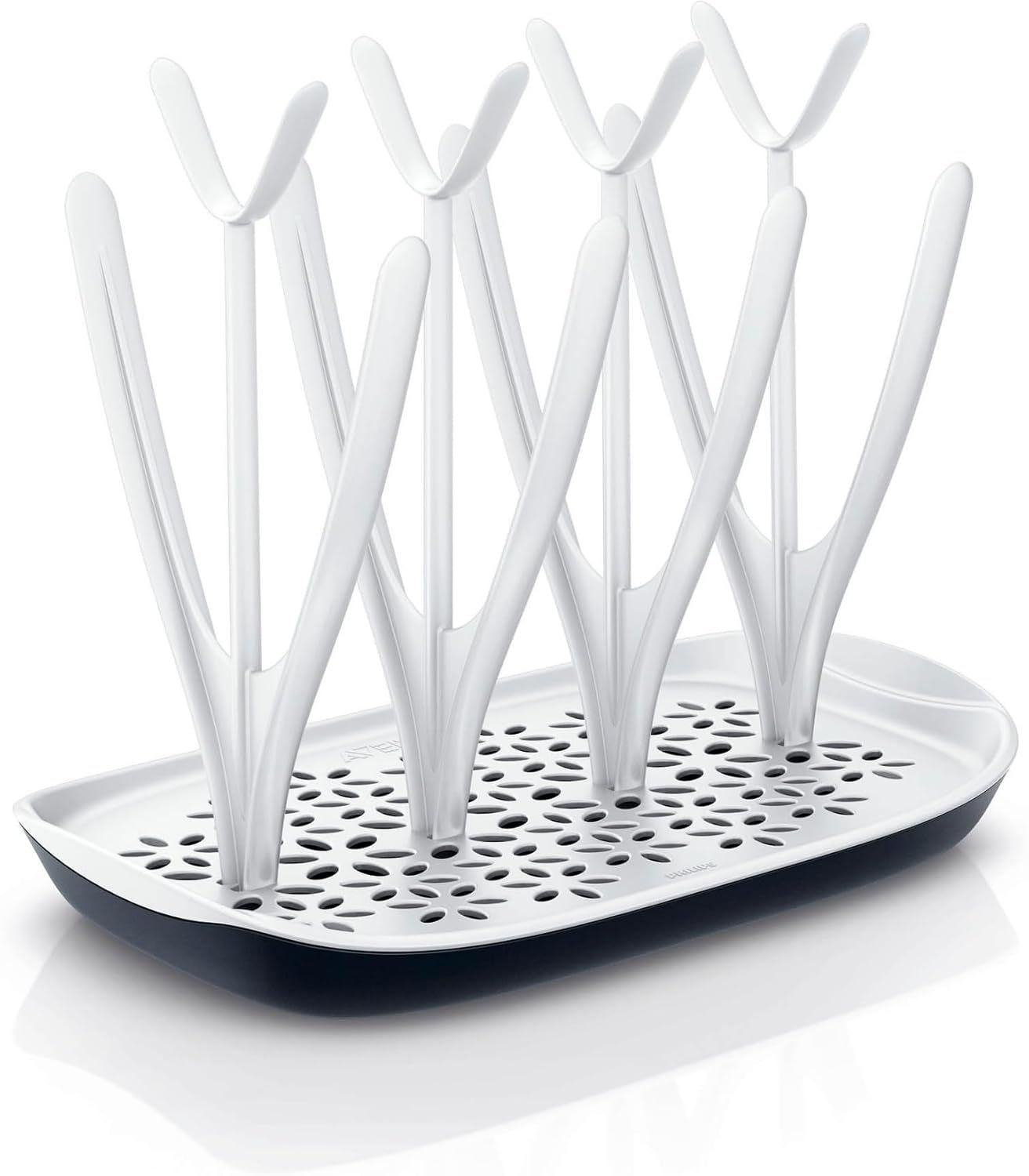 Bottle Drying Rack Space Saving Countertop Baby Bottle Holder, Drying Rack for Baby Bottles Accessories - Stores Up to 12 Bottles, Dishwasher Safe