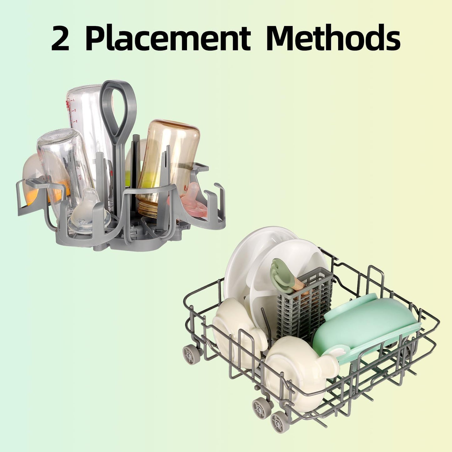 Baby Bottle Washer, Sterilizer and Dryer Pro Cleaning Machine with 360° Dual Spray Arms, Steam Sterilization, Drying Function, Auto Cleaning for Breast Pump Parts, and Baby Feeding Accessories