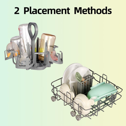 Baby Bottle Washer, Sterilizer and Dryer Pro Cleaning Machine with 360° Dual Spray Arms, Steam Sterilization, Drying Function, Auto Cleaning for Breast Pump Parts, and Baby Feeding Accessories