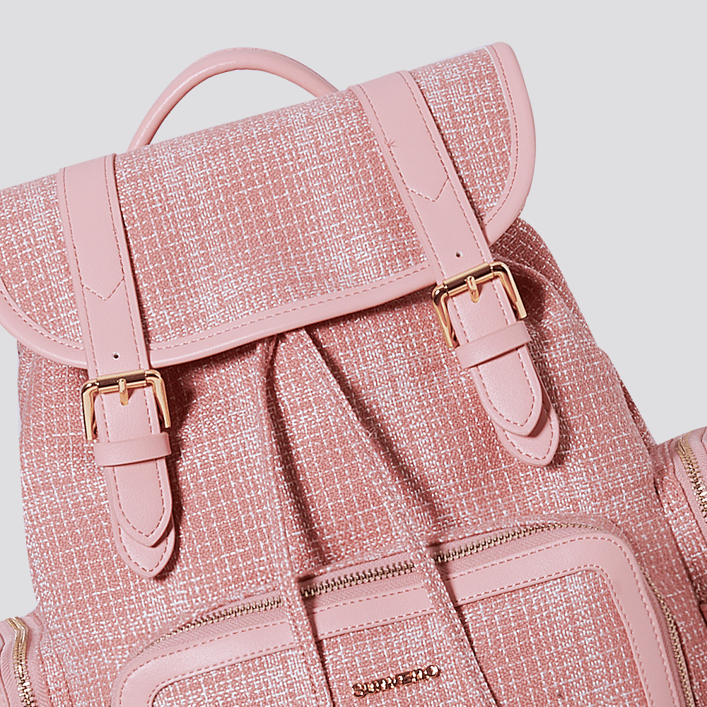 SUNVENO Diaper Bag Backpack, Baby Changing Bag Nappy Tweed Baby Diaper Bags Multifunction Waterproof for Travel