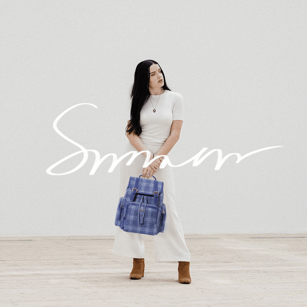 SUNVENO Diaper Bag Backpack, Baby Changing Bag Nappy Tweed Baby Diaper Bags Multifunction Waterproof for Travel