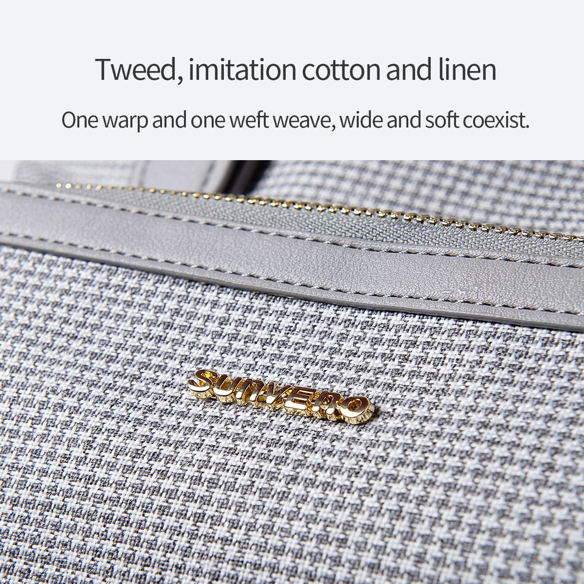 SUNVENO Diaper Bag Backpack, Baby Changing Bag Nappy Tweed Baby Diaper Bags Multifunction Waterproof for Travel